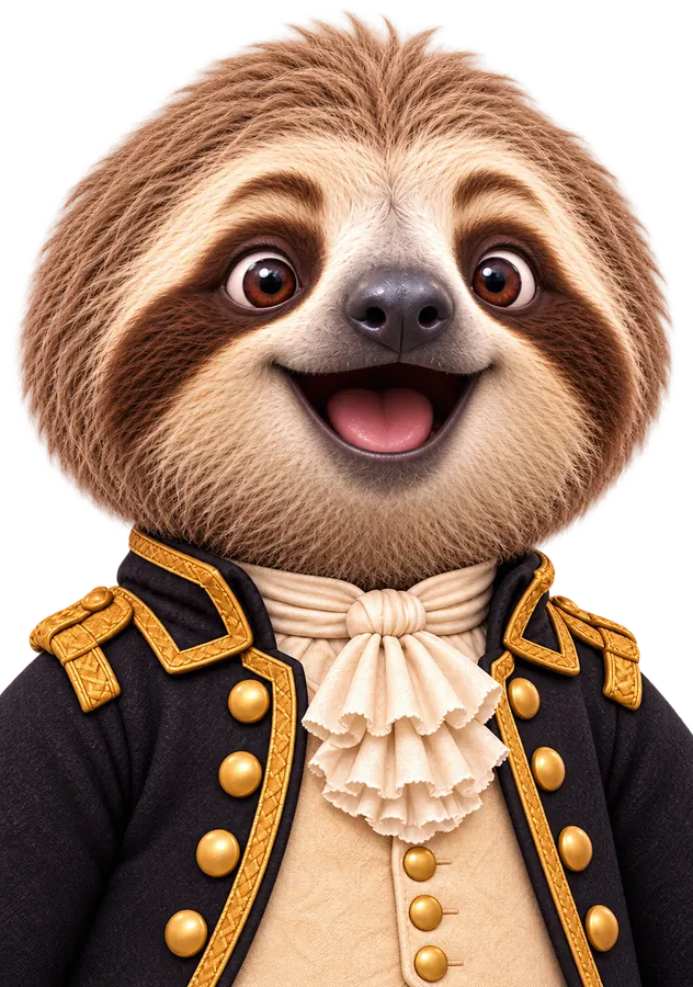 Sloth looking excited