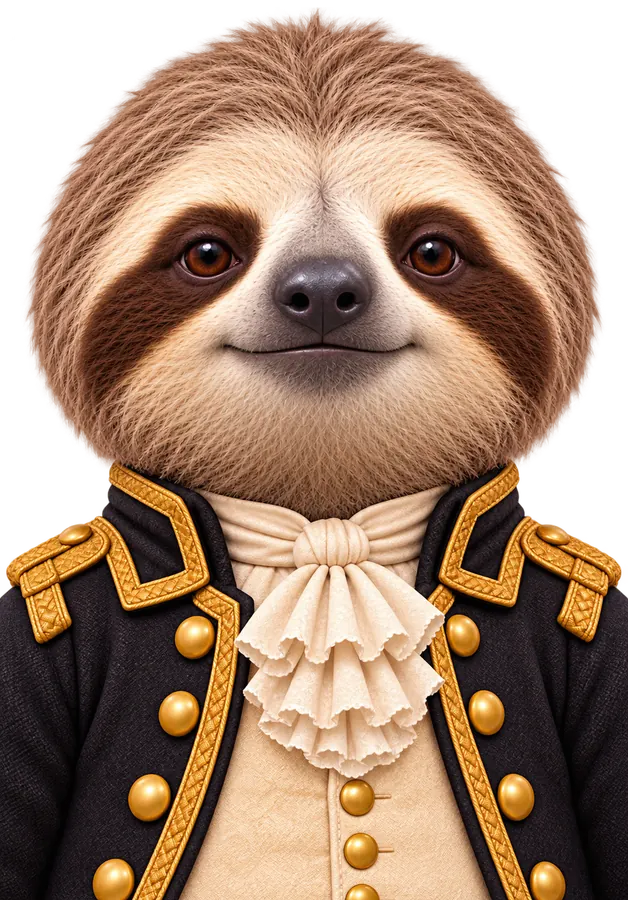 Sloth looking neutral