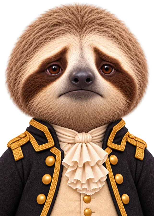 Sloth looking sad